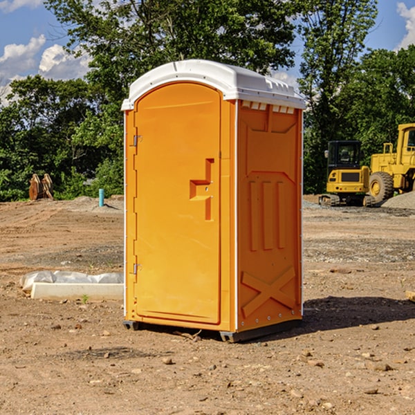 how often are the porta potties cleaned and serviced during a rental period in Ozora MO